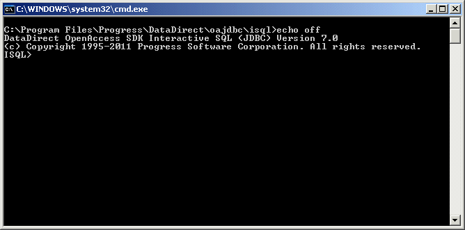 Interactive SQL command line.