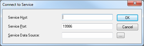 Connect to the OpenAccess Service dialog box