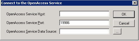 Connect to Service dialog box